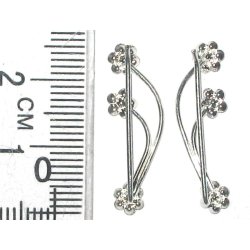 S925 sterling s&oslash;lv Flip &oslash;rering m/Swarovski