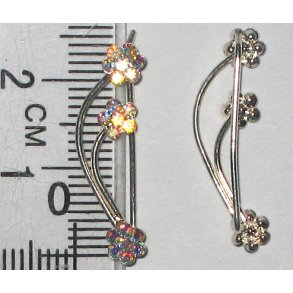 S925 sterling sølv Flip ørering m/Swarovski