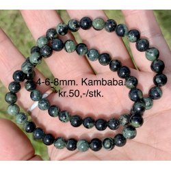 Kambaba armb�nd. 4,6,8mm perle. 16-20cm. Frit valg.