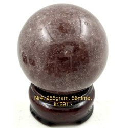 Jordbr kvarts kugle-4