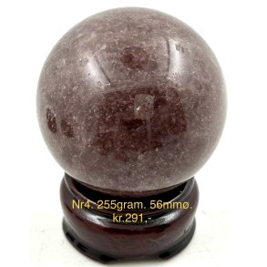 Jordbr kvarts kugle-4