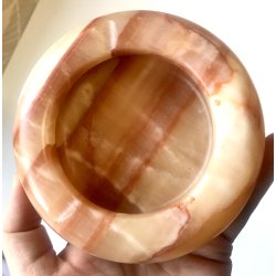 Gul calcit skl/skebr. Ca. 450gram. 12cm. 