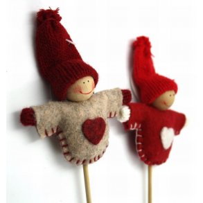 julenisseb&oslash;rn p&aring; pind, 2151abc, 29cm