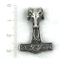 Thors hammer-3, 316L st&aring;l, str. 25x35mm, lille