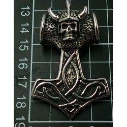 Thors hammer-6, 316L st&aring;l, str. 40x60mm.