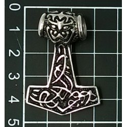 Thors hammer-7, 316L st&aring;l, str. 32x45mm.