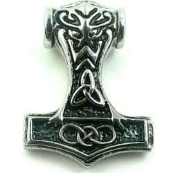 Thors hammer-9, 316L st&aring;l, str. 25x35mm.