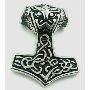 Thors hammer-10, 316L stål, str. 25x35mm.