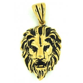 stål vedhæng-30, løvehoved, str. 30x40mm