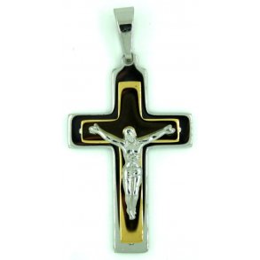 stål vedhæng-47, kors, str. 35x60mm