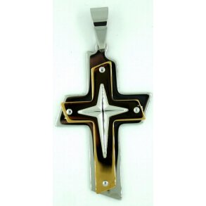 stål vedhæng-48, kors, str. 40x60mm