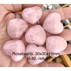 Rosakvarts 30x30x15mm