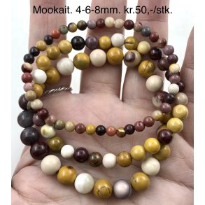 Mookait, 4, 6, 8mm. 16-20cm. 