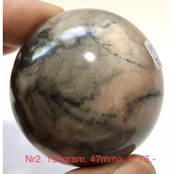 Pink zebra jaspis kugle-2