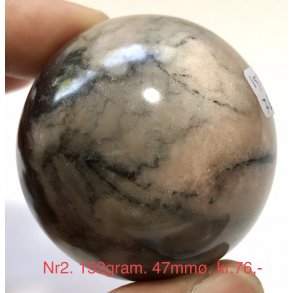 Pink zebra jaspis kugle-2