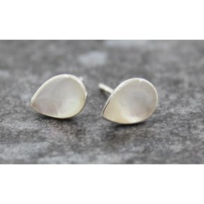 S925 sterlingsølv ørestik-104, perlemor