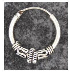 S925 sterlingslv creoler-34, 15mm