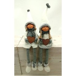 julenisse m/slaskeben 1069a-pige 1069b-dreng, 43cm