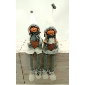 julenisse m/slaskeben 1069a-pige 1069b-dreng, 43cm
