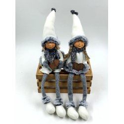 julenisse m/slaskeben 1069a-pige 1069b-dreng, 43cm