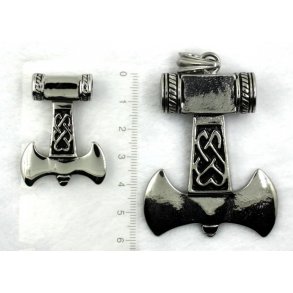 Thors hammer-17, 316L stål, str. 45x60mm stor