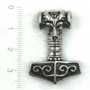 Thors hammer-22, 316L stål, str. 25x35mm