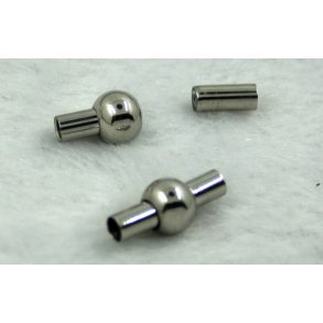 3-02, stål magnet lås til 3mm læder snore. blank