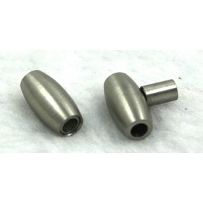 3-03, stål magnet til 3mm læder. mat.