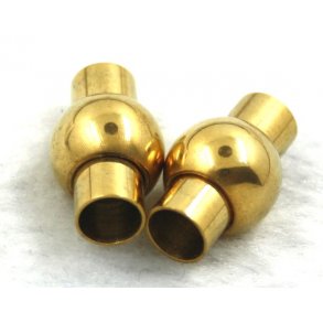 6-05, stål magnet lås til 6mm læder snore.