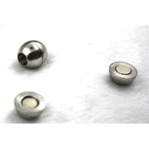 6-07, stål magnet lås til 6mm læder snore.