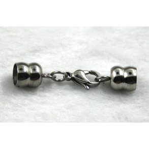 6-08, stållås til 3mm læder snore.