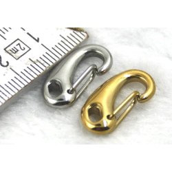 lille st&aring;l knytte l&aring;s i guld og s&oslash;lv, 20mm.