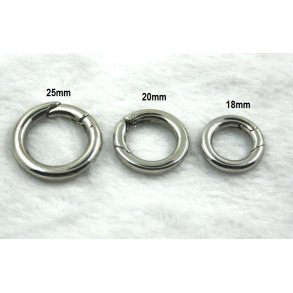 stål ring lås i 3 str. 