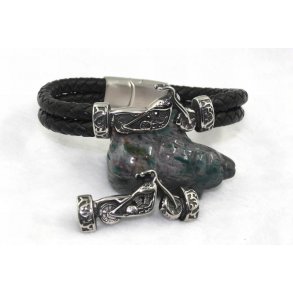 stål charms-2, 6x12mm hul. 