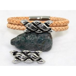 stål charms-5, 6x12mm hul. 