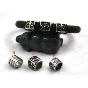 stål charms 8-009,10,11, 8mm hul.