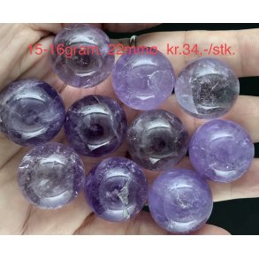 Ametyst sm kugle 15-16gram. 22mm. 