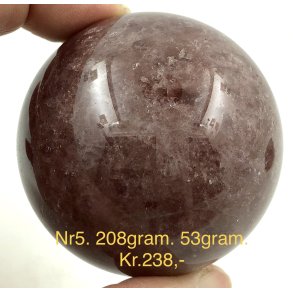 Jordbr kvarts kugle-5