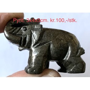 Pyrit elefant. 3x5cm. 