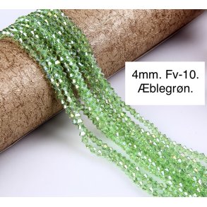 4mm. Spids facet krystal glas perle Fv-10. 