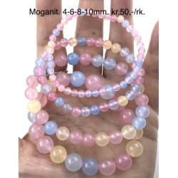 Moganit armbnd. 4,6,8,10mm. 16-20cm. 