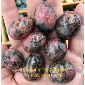 Rhodonit lommesten fra Peru. 