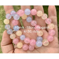 Moganit armbnd. 4,6,8,10mm. 16-20cm. 