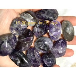 Ametyst lommesten. 15-20gram. 