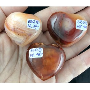 Karneol hjerte-40