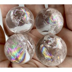 Sm regnbue bjergkrystal kugle 19-20gram. 24mm. 