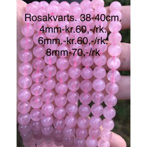 Rosakvarts. 8mm. 