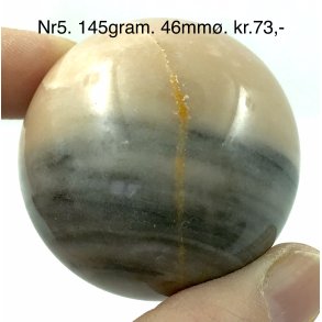 Pink zebra jaspis kugle-5