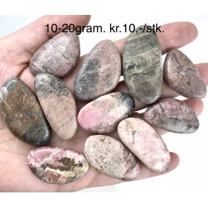Rhodonit lommesten 10-20gram. 