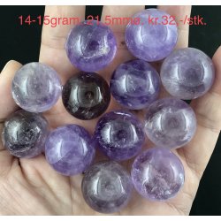 Ametyst sm kugle 14-15gram. 21,5mm. 